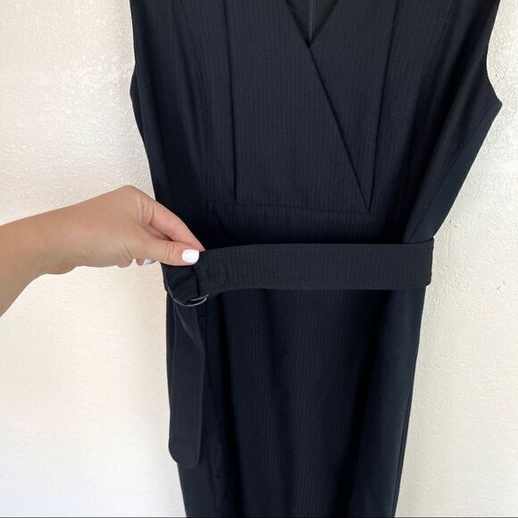 Akris Black Belted Career Business Dress Size 6 - Picture 5 of 10